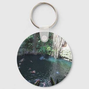 Sacred Blue Cenote, Ik Kil, Mexico #2 Keychain
