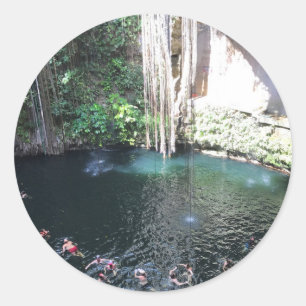 Sacred Blue Cenote, Ik Kil, Mexico #4 Stickers