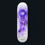 *~* Sacred Boho Tribal Shamanic Dream Catcher Skateboard<br><div class="desc">* Western BOHO American Watercolor Abstract Dream Catcher Journey with lovely Feathers as a Shamanic symbol for a Native American Spiritual Healer or BOHEMIAM design. * . *** The colours are mostly deep Amethyst PURPLE on WHITE. This spirit based esoteric popular boho creative abstract modern dreamcatcher and feathers design will...</div>