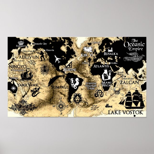 Sacred Breath Series World Map Poster (Front)
