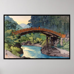 Sacred Bridge in Nikko Hiroshi Yoshida hanga art Poster