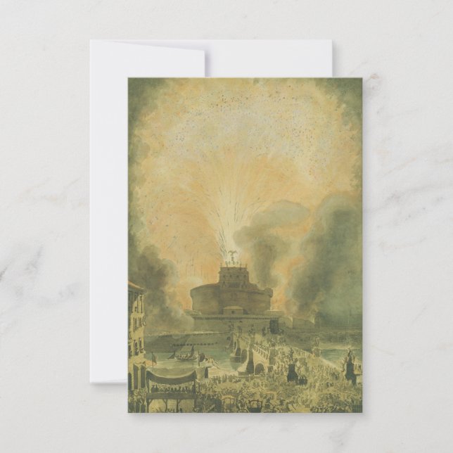 Sacred Castel Sant'Angelo Holy Card (Front)