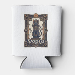 Sacred Cat Cat Ancient Egypt Vintage Vector Art Sh Can Cooler