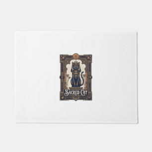 Sacred Cat Cat Ancient Egypt Vintage Vector Art Sh Doormat