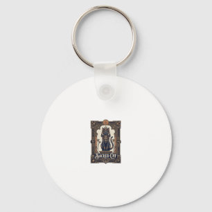 Sacred Cat Cat Ancient Egypt Vintage Vector Art Sh Key Ring