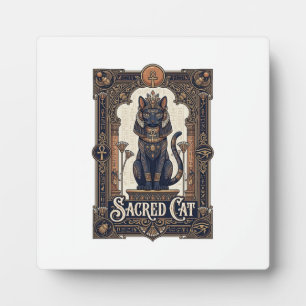 Sacred Cat Cat Ancient Egypt Vintage Vector Art Sh Plaque