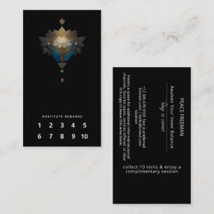 SACRED CONVERGENCE ALCHEMICAL LOTUS SYMBOL BUSINESS CARD