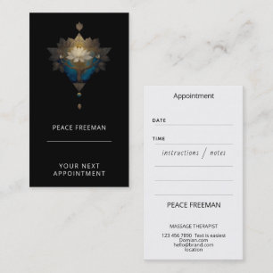 SACRED CONVERGENCE ALCHEMICAL LOTUS SYMBOL BUSINESS CARD