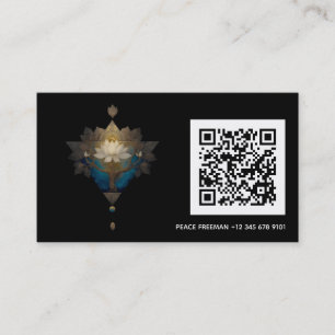 SACRED CONVERGENCE ALCHEMICAL LOTUS SYMBOL BUSINESS CARD