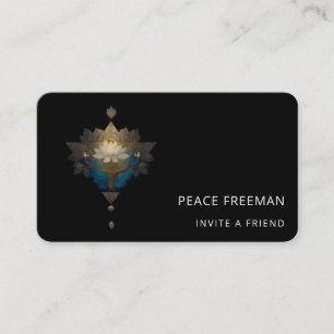 SACRED CONVERGENCE ALCHEMICAL LOTUS SYMBOL BUSINESS CARD