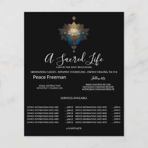 SACRED CONVERGENCE ALCHEMICAL LOTUS SYMBOL FLYER