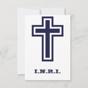 Sacred Crucifix INRI Holy Card