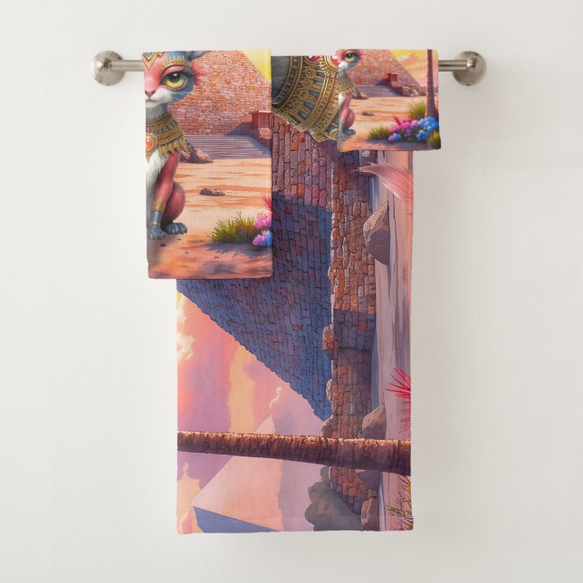 Sacred Desert Guardian Bath Towel Set (Insitu)