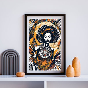 Sacred Echoes of the Tribal Queen Poster