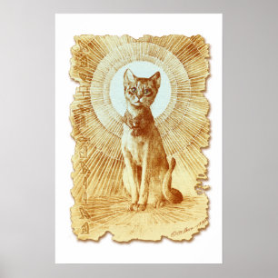 Sacred Egyptian Royal Cat Poster
