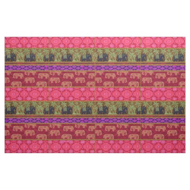 Sacred Elephants Fabric (Yard)