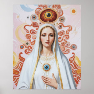 Sacred Evil Eye Protection Mary Poster
