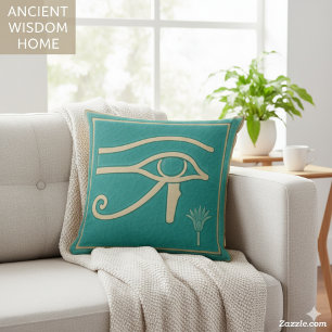 Sacred Eye of Horus Ancient Protection Art Cushion