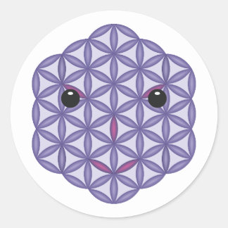 Sacred face - Arcturian, 01 Pr. Classic Round Sticker