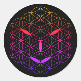 Sacred face - Arcturian 02, CF-Tr. Classic Round Sticker