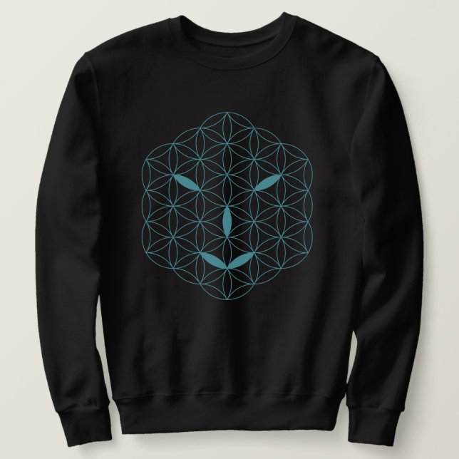 Sacred face - Arcturian 02, Sea Green-Tr. Sweatshirt (Design Front)