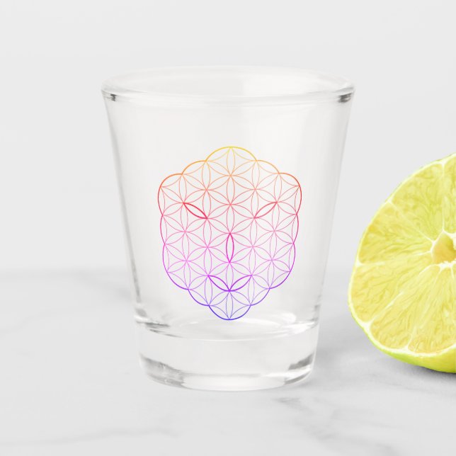 Sacred face - Arcturian, Cl-Tr. Shot Glass (Front)