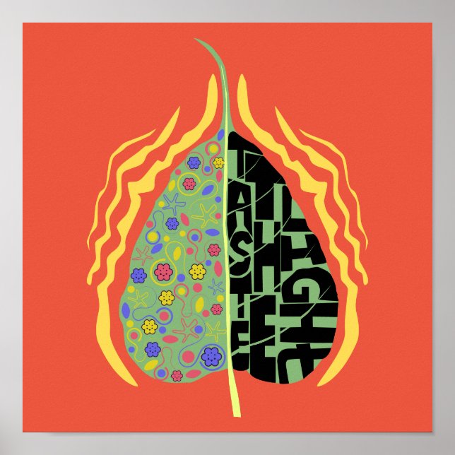 sacred fig leaf artistic poster (Front)