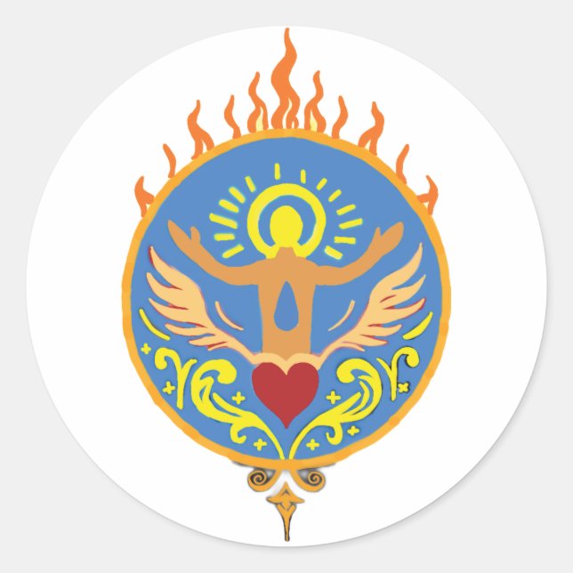 Sacred Flame Spiritual Sticker  (Front)
