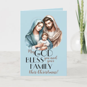 Sacred Gaze Beneath a Winter Sky Holiday Card