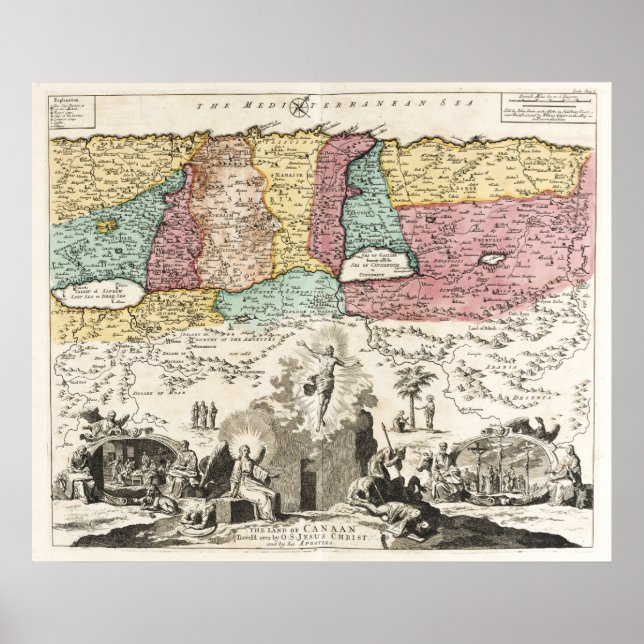 Sacred Geography, Travels of Jesus Poster (Front)