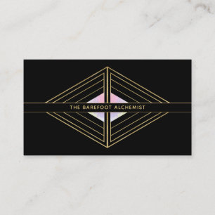 *~* Sacred Geometry Alchemy Boho Gold Triangle Business Card