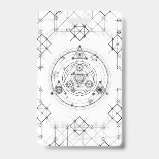 Sacred geometry and geometric alchemy design ID badge