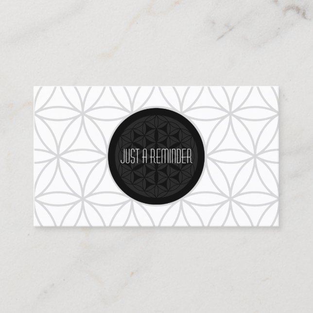 sacred geometry appointment reminder card (Front)