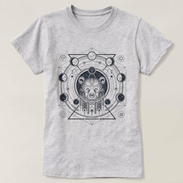 Sacred Geometry Bear T-Shirt (Design Front)