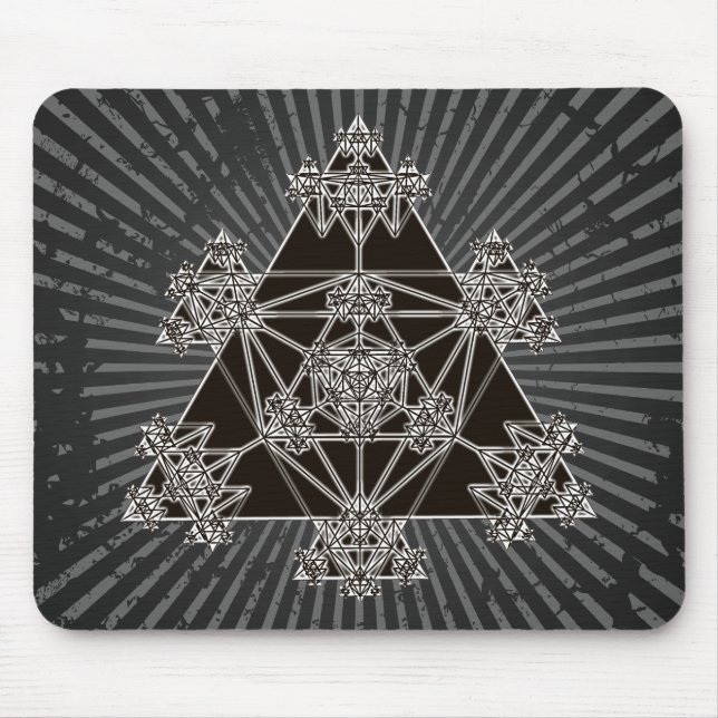 Sacred Geometry: Black Triangles: Mousepad (Front)