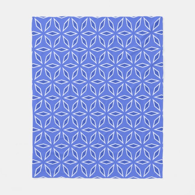 Sacred Geometry Blue  Fleece Blanket (Front)