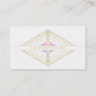 *~* Sacred Geometry Boho Gold Triangle  Alchemy Business Card