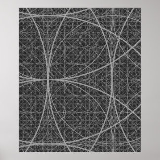 Sacred Geometry Circles Flower of Life Poster
