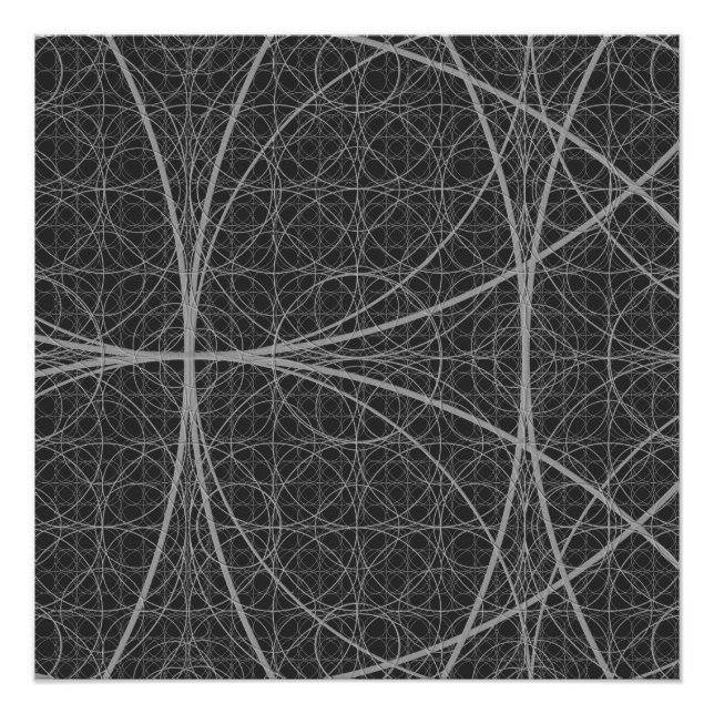 Sacred Geometry Circles Flower of Life Poster (Front)