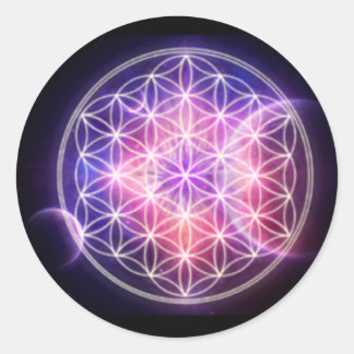 sacred geometry classic round sticker
