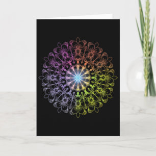 Sacred Geometry Cube Colourful Spiritual Yoga Card