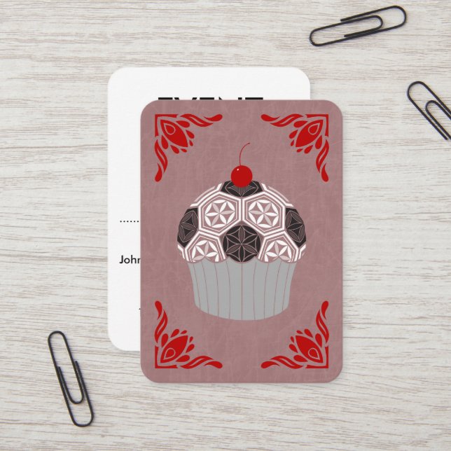 sacred geometry cupcake business card (Front/Back In Situ)