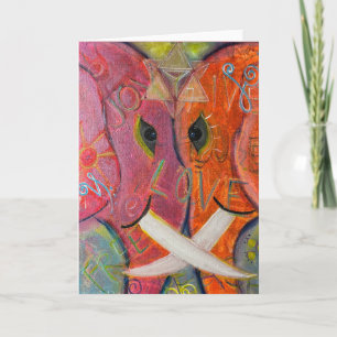 Sacred Geometry Elephant Original ART Card