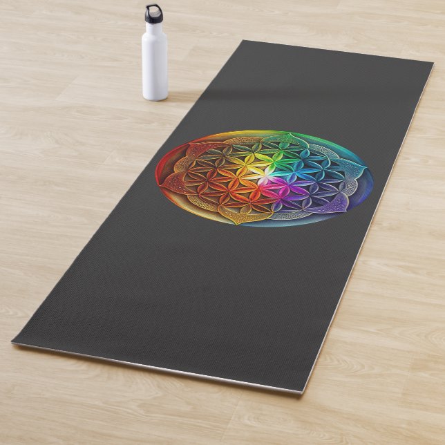 Sacred Geometry Flower Of Life Chakra Meditation Yoga Mat (In Situ)