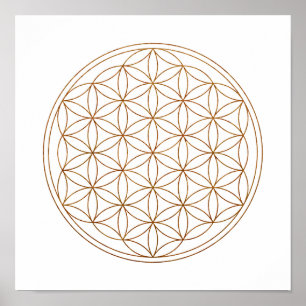 Sacred Geometry Flower Of Life (V-Henna) Poster