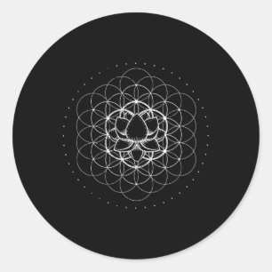 Sacred Geometry Flower Of Life Yoga Lotus Dmt Mand Classic Round Sticker