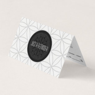 sacred geometry folded appointment reminder business card