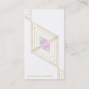*~* Sacred Geometry Gold Boho Triangles  Alchemy Business Card