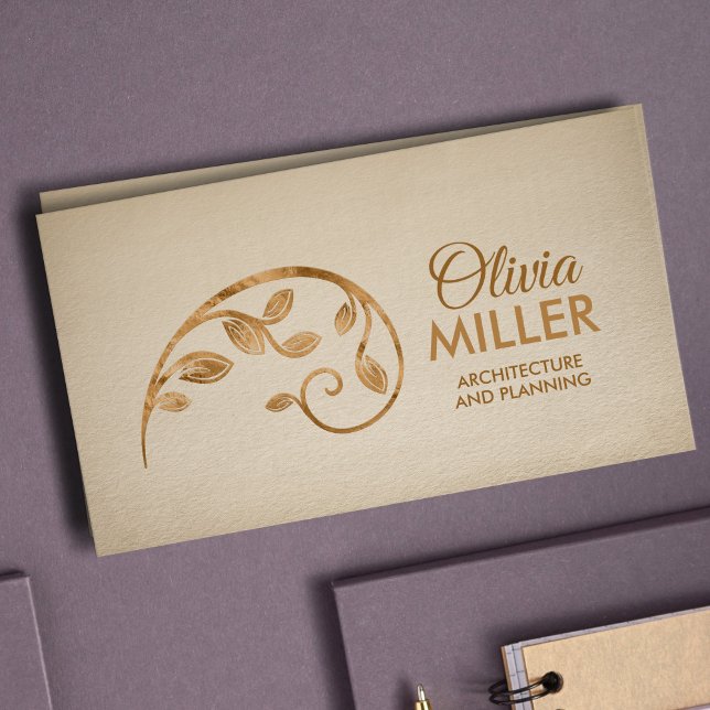 Sacred Geometry Golden Spiral Branch  Business Card (Creator Uploaded)