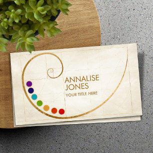 Sacred Geometry Golden Spiral -Chakras Business Card